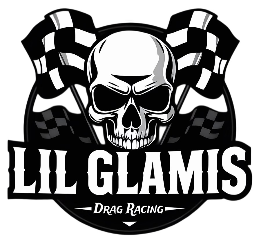 Lil Glamis Drag Racing skull logo